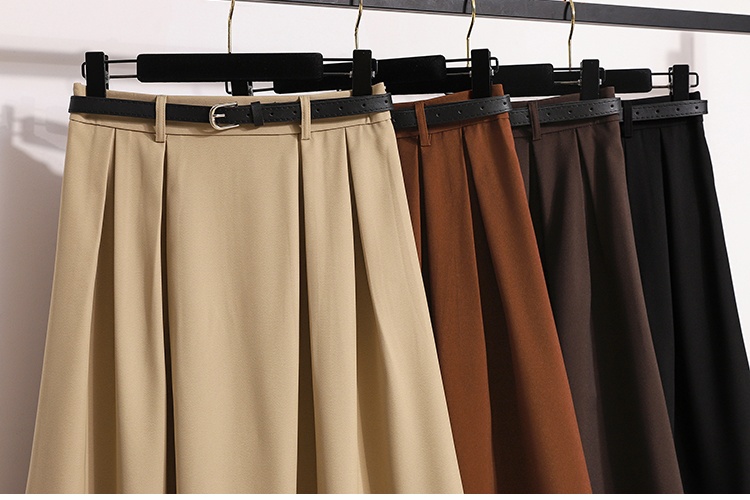 Black long business suit high waist long skirt for women