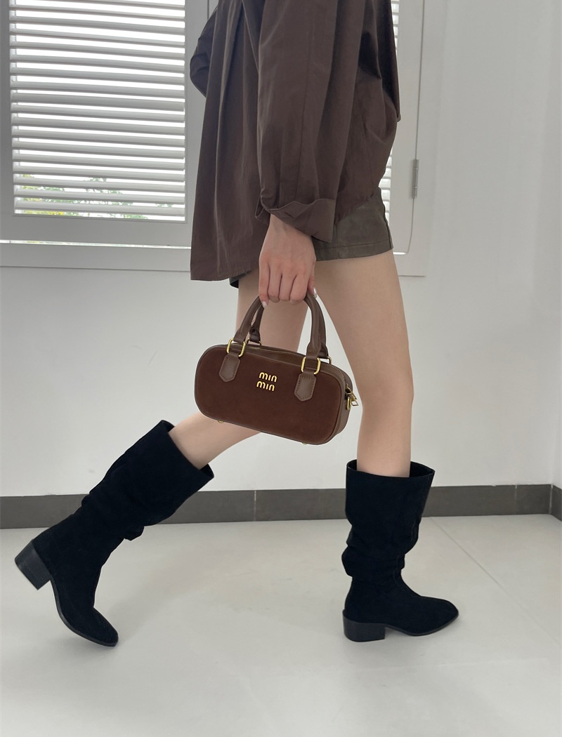 Square head thick thigh boots autumn boots for women