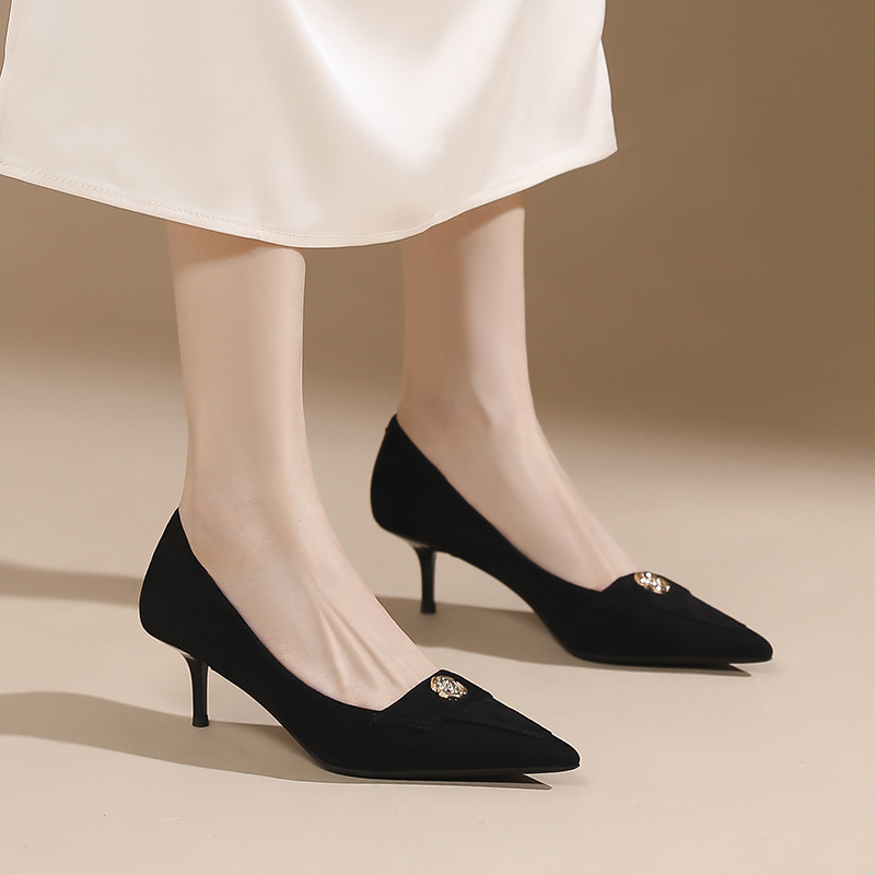 Broadcloth high-heeled shoes low shoes for women