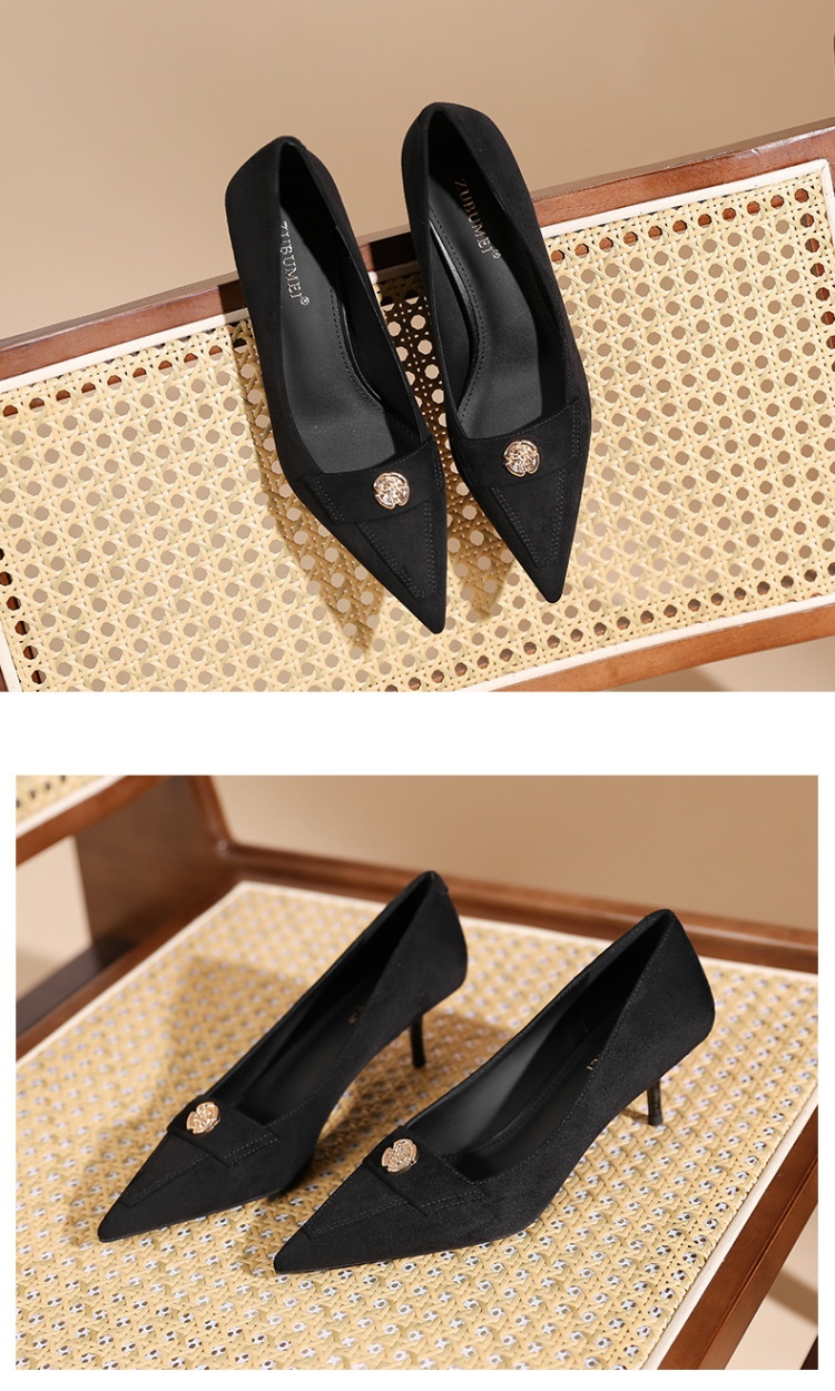 Broadcloth high-heeled shoes low shoes for women