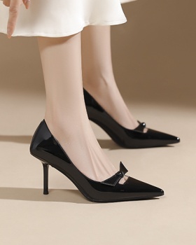 Bow high-heeled shoes temperament shoes for women