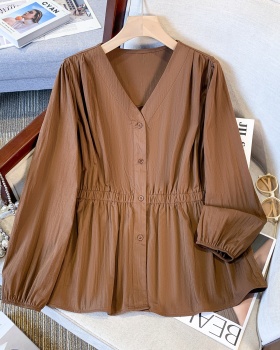 Long sleeve shirt V-neck tops for women