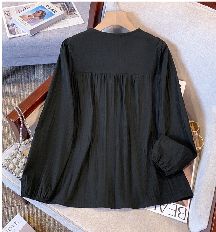Long sleeve shirt V-neck tops for women
