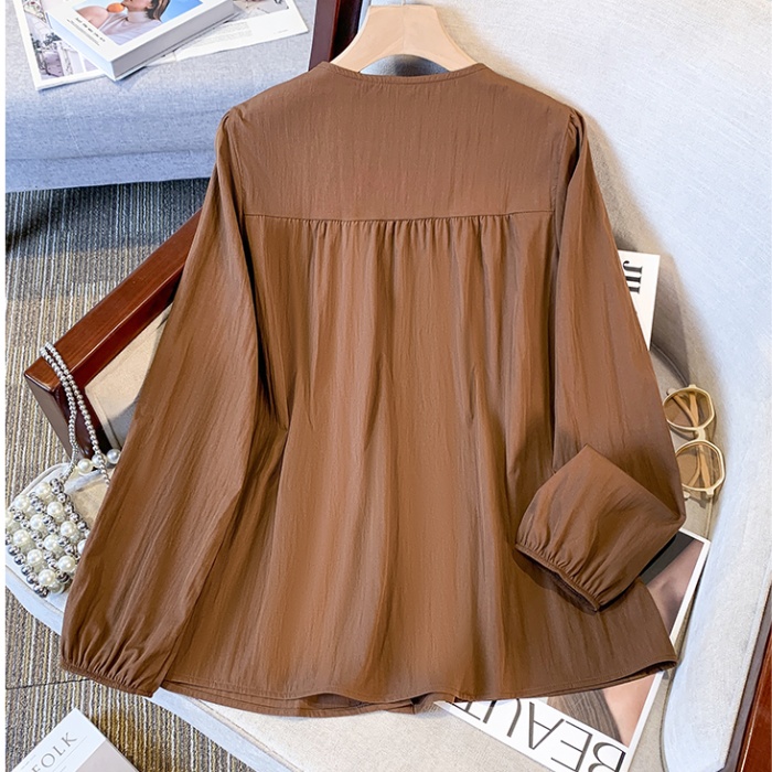Long sleeve shirt V-neck tops for women