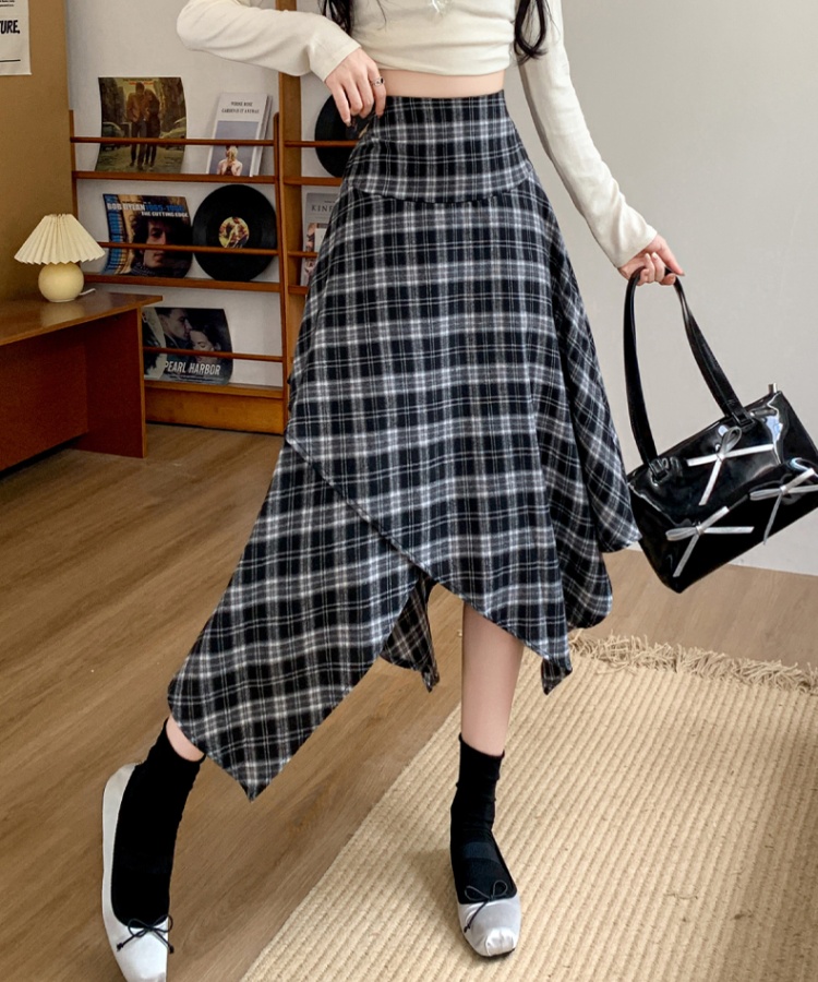 Autumn and winter A-line skirt woolen long skirt