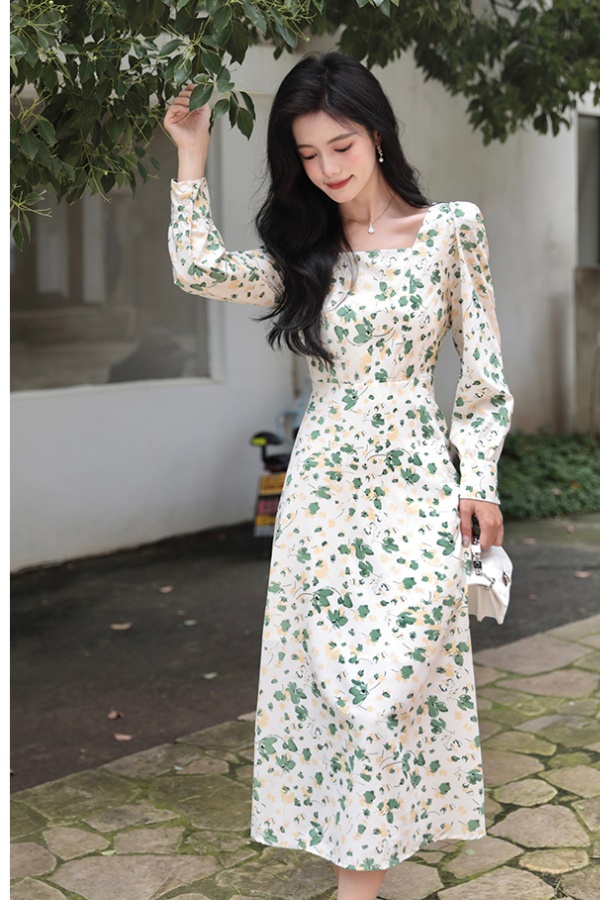Autumn temperament Korean style slim dress for women