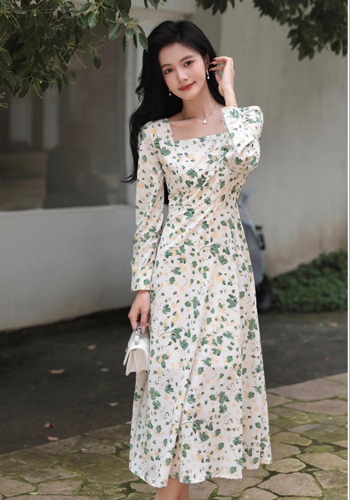 Autumn temperament Korean style slim dress for women