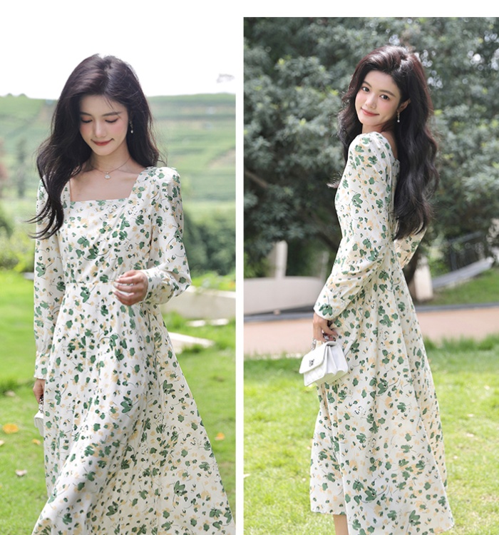 Autumn temperament Korean style slim dress for women