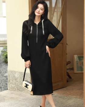 Autumn France style all-match Casual Hepburn style dress