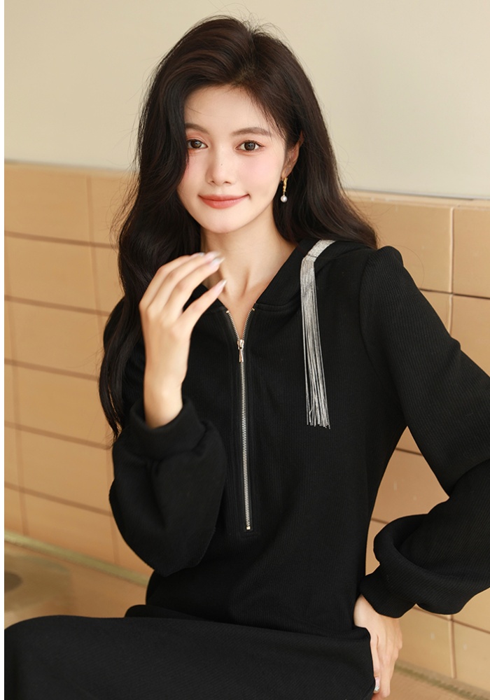 Autumn France style all-match Casual Hepburn style dress