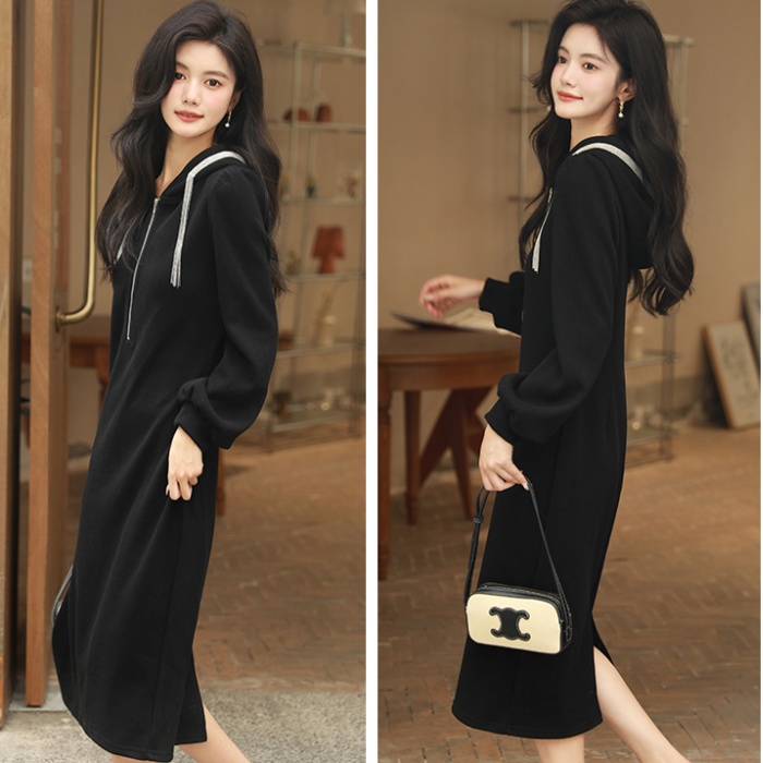 Autumn France style all-match Casual Hepburn style dress