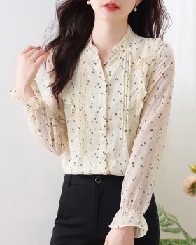 Chiffon show young tops autumn shirt for women