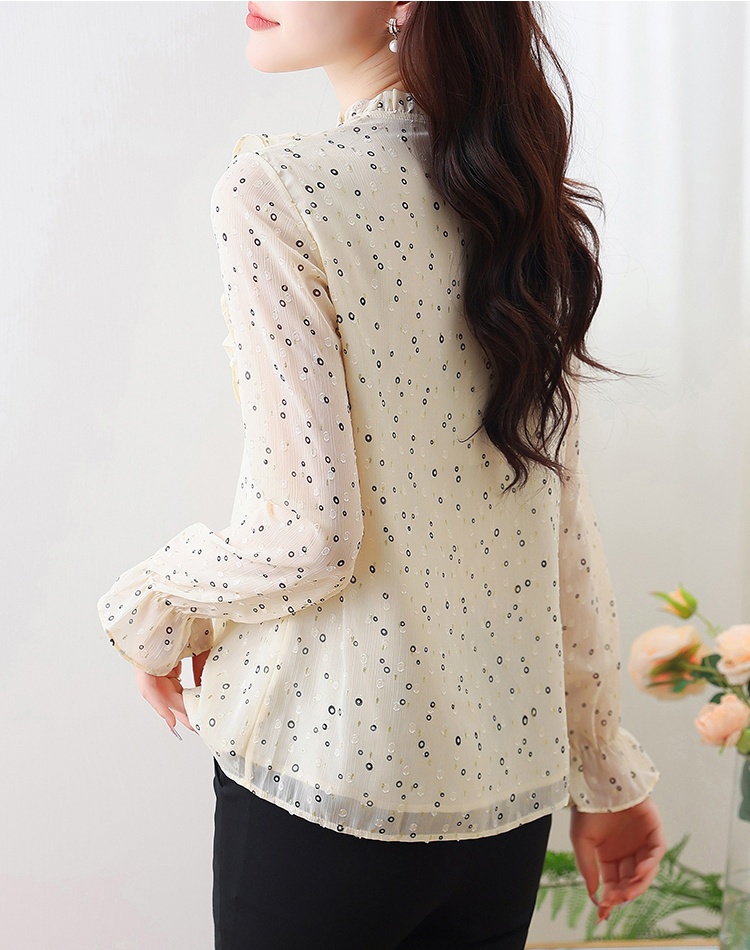 Chiffon show young tops autumn shirt for women