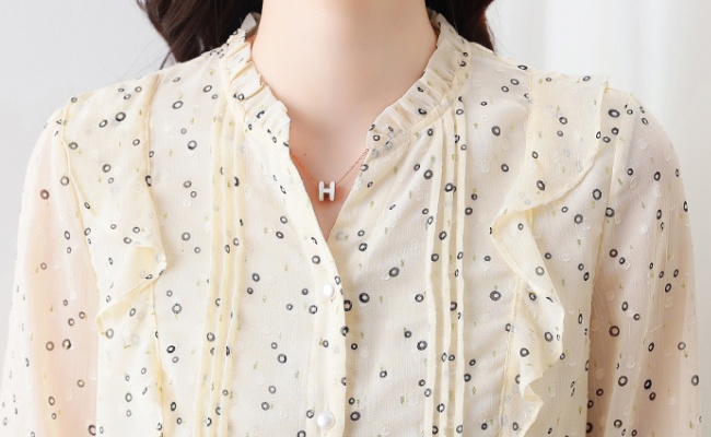 Chiffon show young tops autumn shirt for women