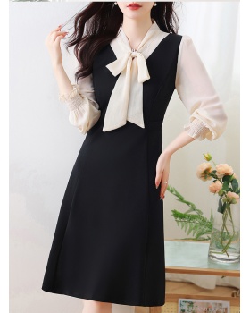 Temperament Pseudo-two profession dress for women