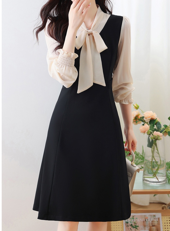 Temperament Pseudo-two profession dress for women