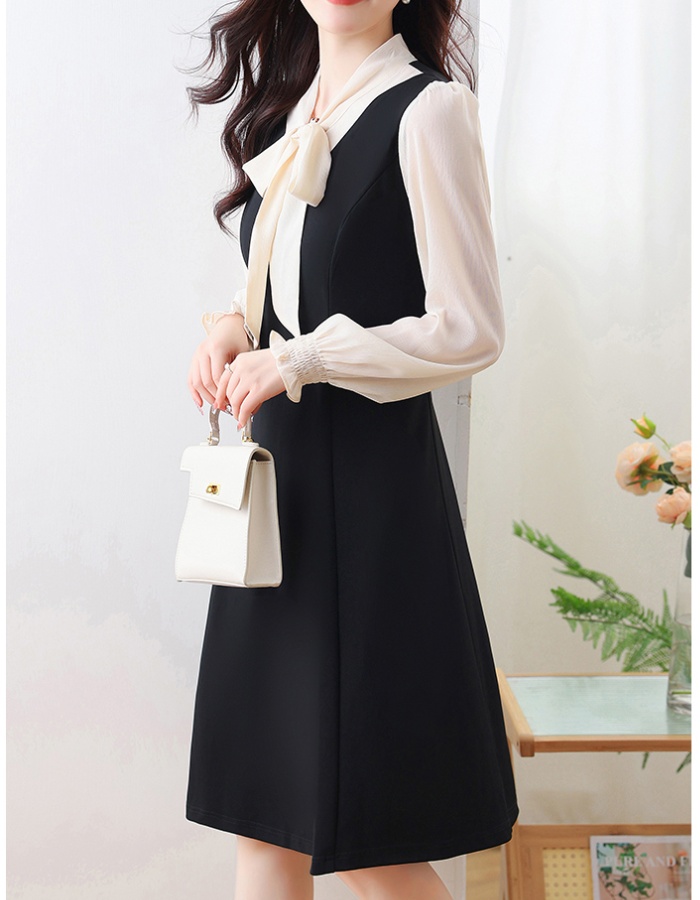 Temperament Pseudo-two profession dress for women