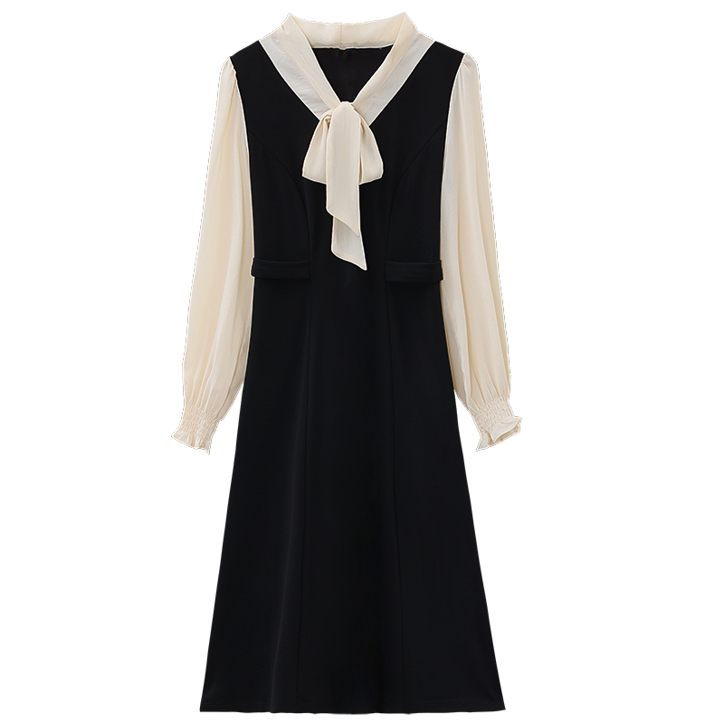 Temperament Pseudo-two profession dress for women