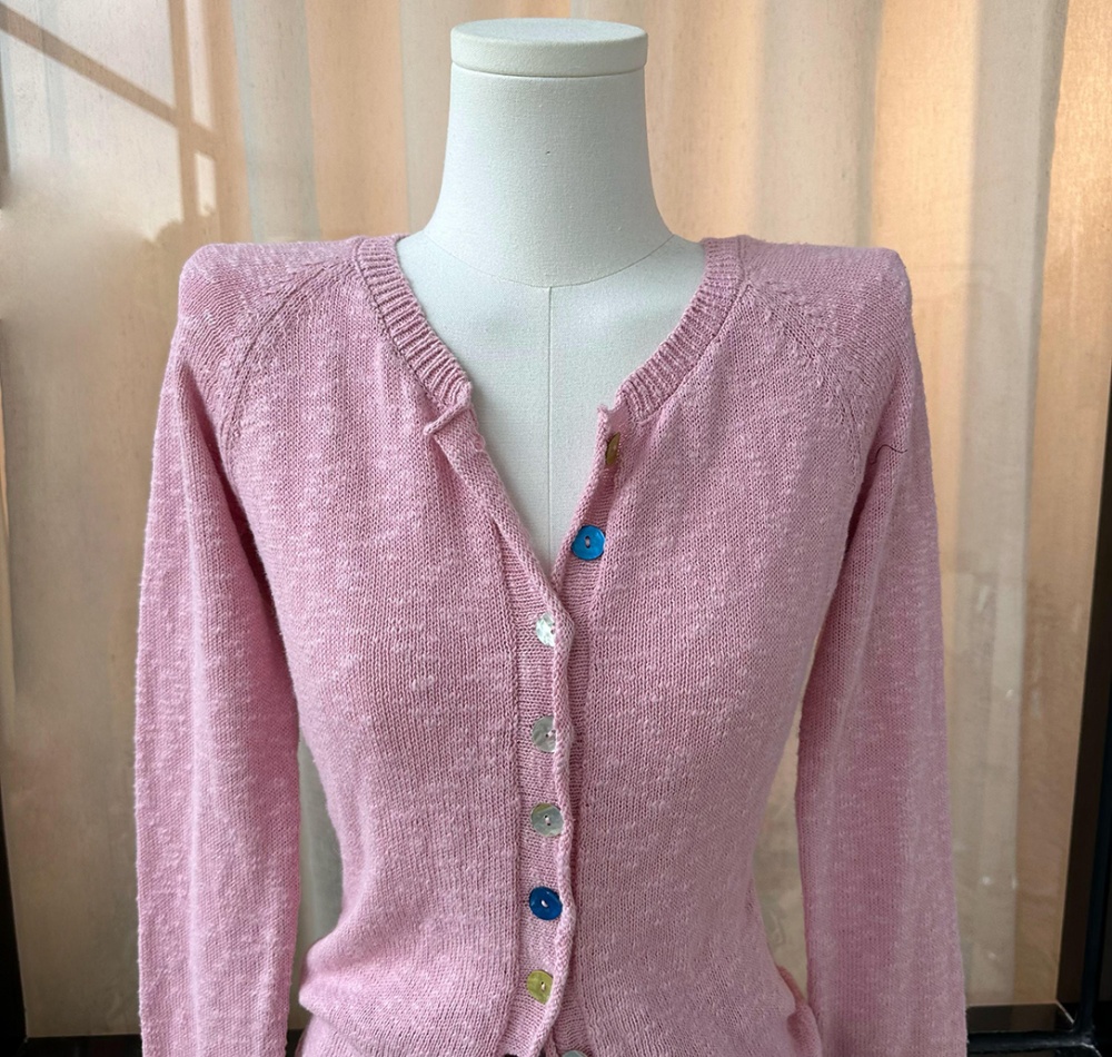 Mixed colors cardigan snowflake sweater for women