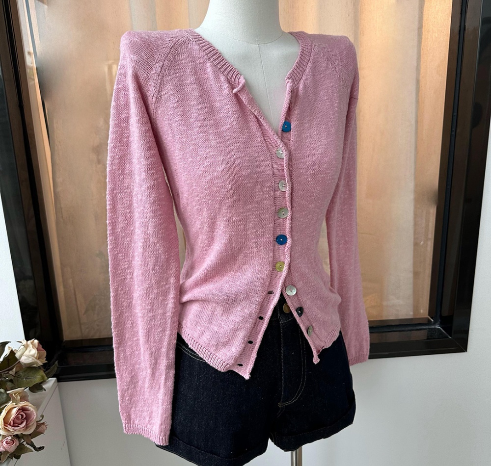 Mixed colors cardigan snowflake sweater for women