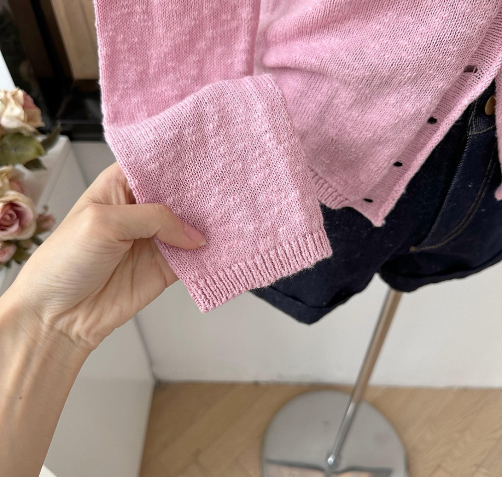 Mixed colors cardigan snowflake sweater for women