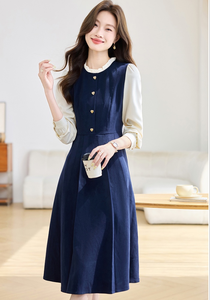 Chanelstyle France style Pseudo-two dress for women
