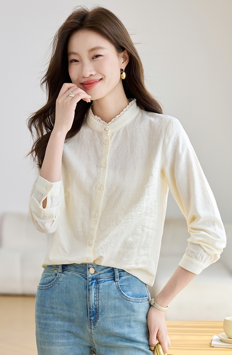 Niche autumn shirt temperament tops for women