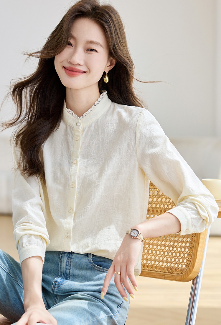 Niche autumn shirt temperament tops for women