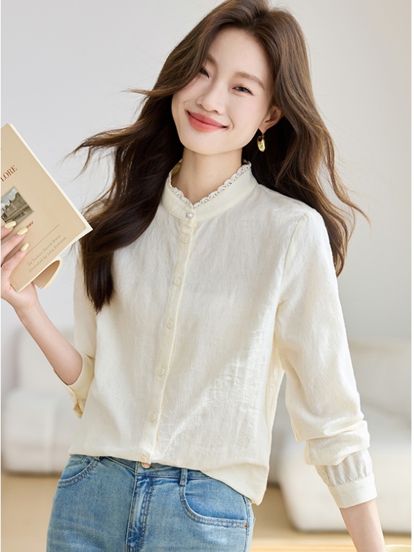 Niche autumn shirt temperament tops for women