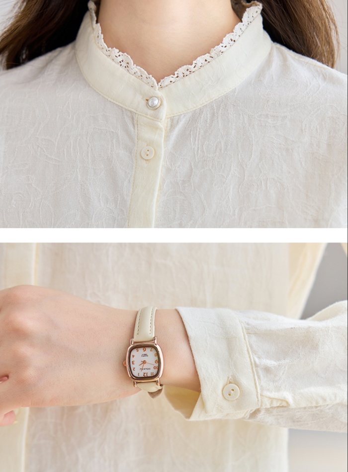 Niche autumn shirt temperament tops for women
