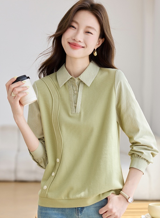 Pseudo-two autumn pullover shirt Casual Korean style hoodie