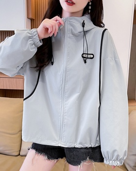 Autumn fashion technical jacket hooded coat for women