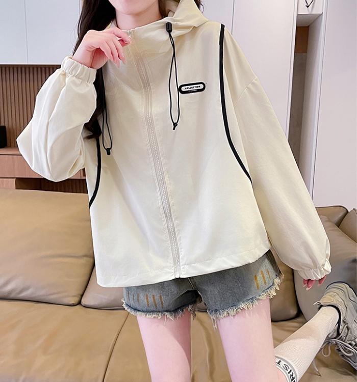 Autumn fashion technical jacket hooded coat for women