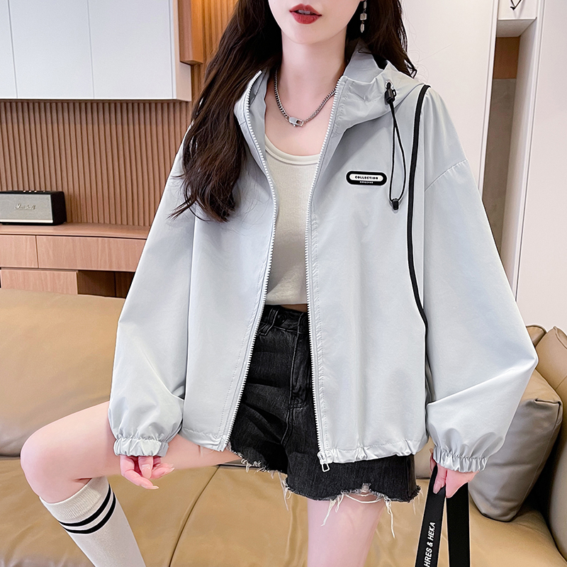 Autumn fashion technical jacket hooded coat for women