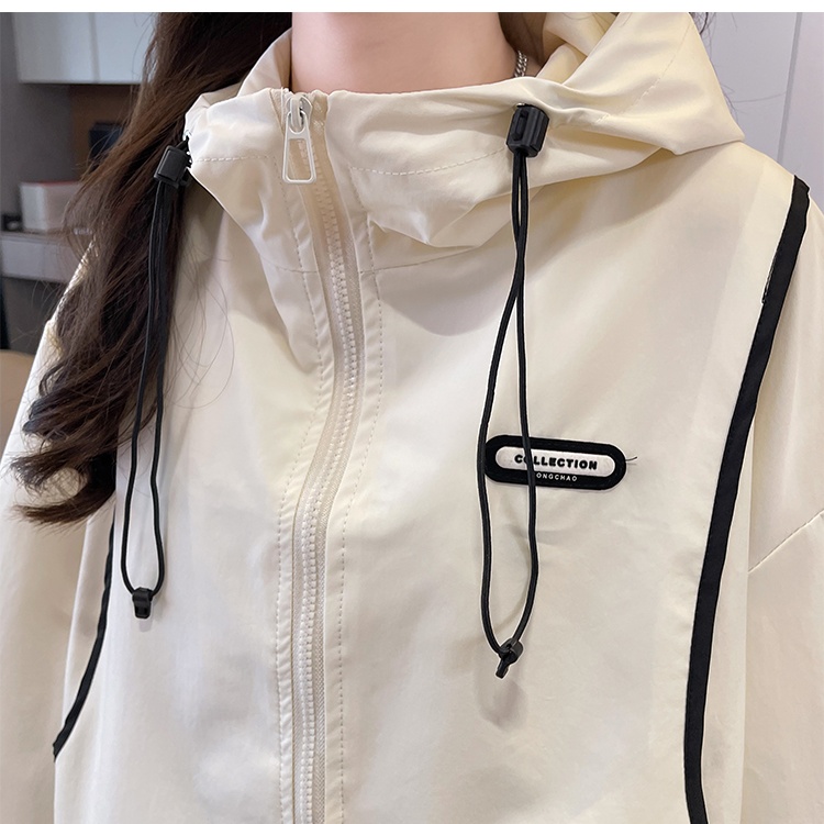 Autumn fashion technical jacket hooded coat for women