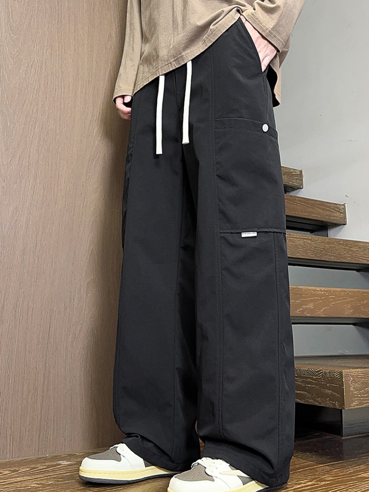 Splice fashion work clothing autumn casual pants for men