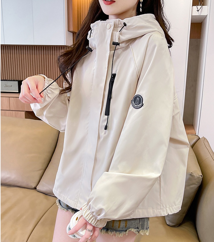 Spring and autumn Casual tops hooded jacket for women