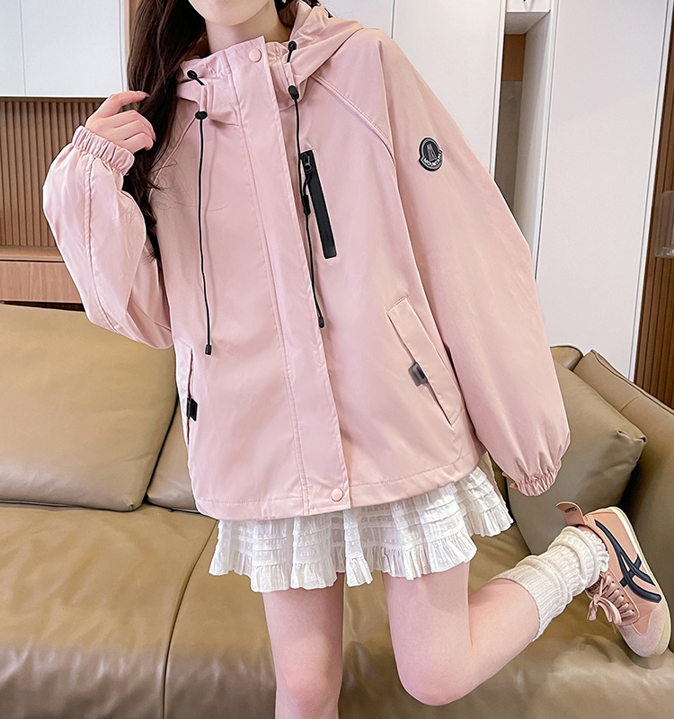 Spring and autumn Casual tops hooded jacket for women