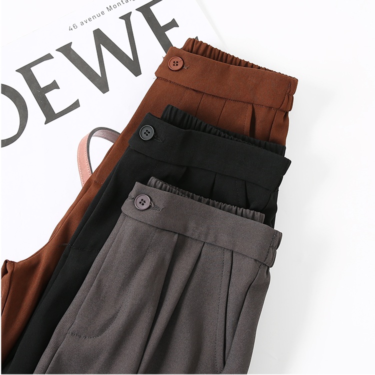 Straight loose suit pants slim harem pants for women