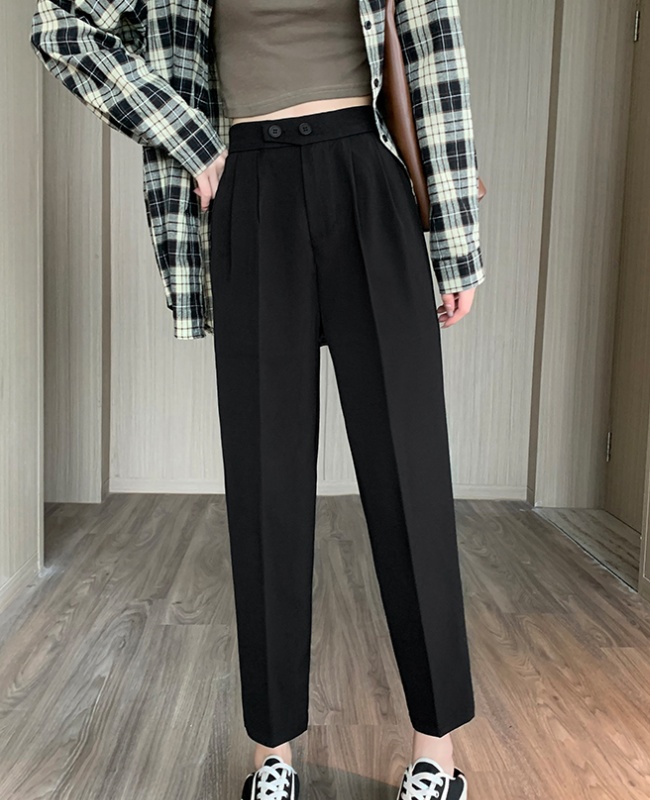 Straight loose suit pants slim harem pants for women