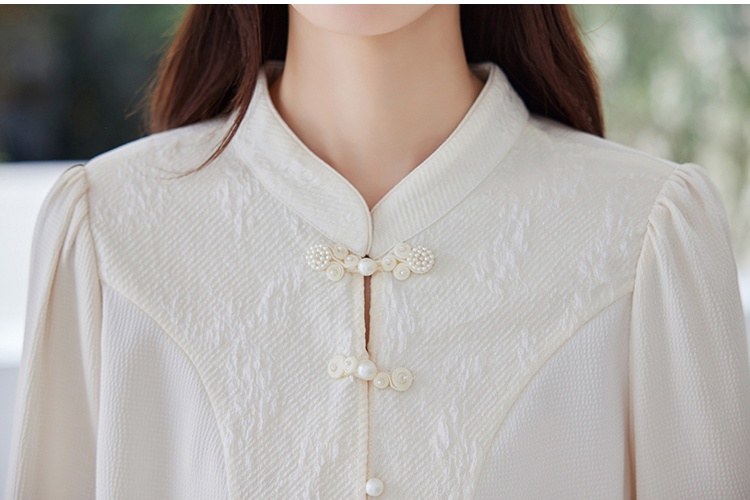 All-match Korean style small shirt autumn splice shirt