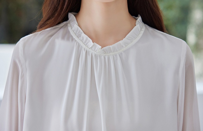Long sleeve bottoming small shirt splice tops for women