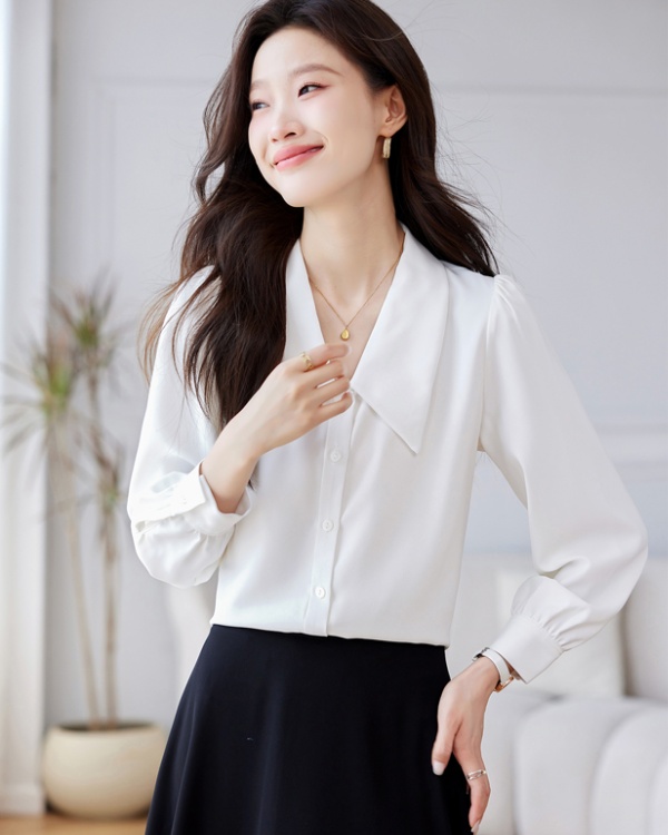 Korean style long sleeve tops autumn shirt for women