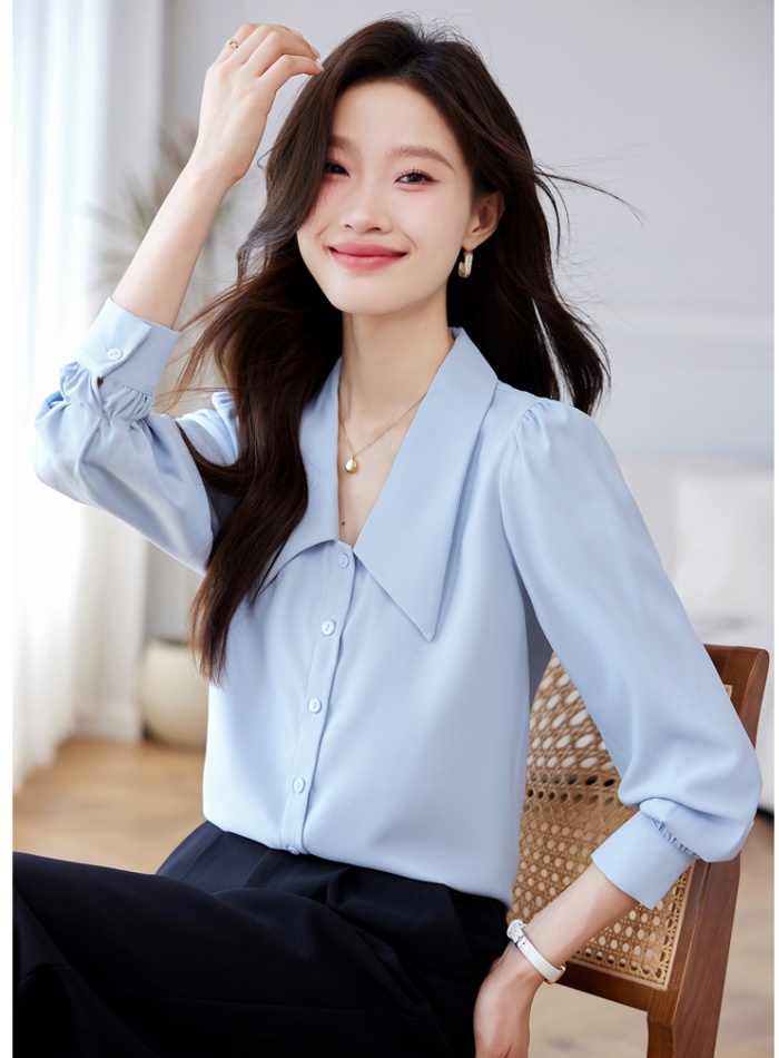 Korean style long sleeve tops autumn shirt for women