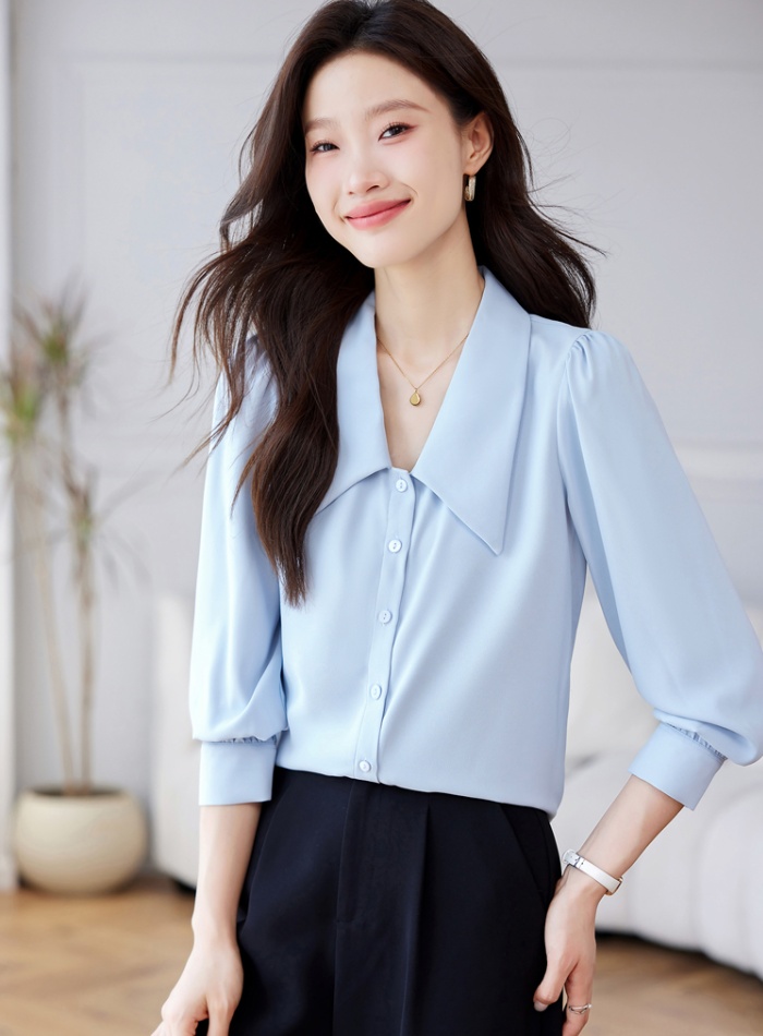 Korean style long sleeve tops autumn shirt for women