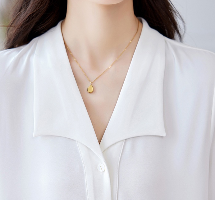 Long sleeve Korean style tops lapel shirt for women