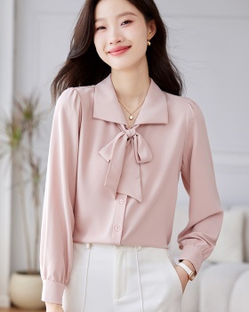 Frenum bow tops autumn long sleeve shirt