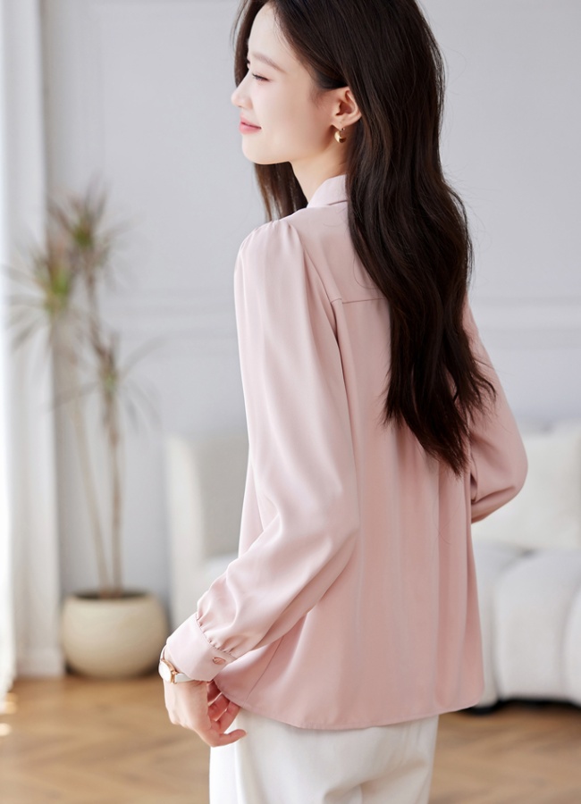 Frenum bow tops autumn long sleeve shirt