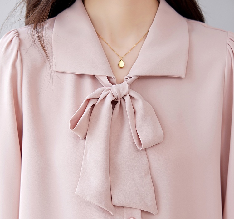Frenum bow tops autumn long sleeve shirt