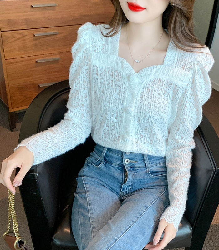 All-match autumn shirts Korean style bottoming shirt